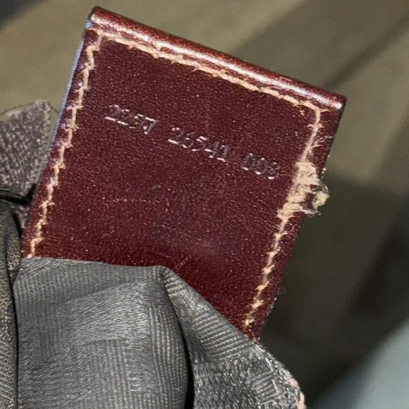 FENDI ZUCCA CANVAS Vintage 1925 Cosmetic Pouch Brown - Picture 3 of 10